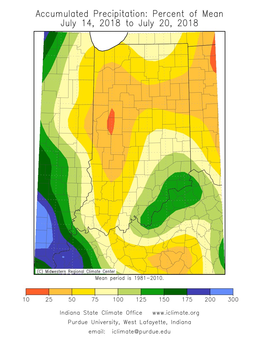 Temperature And Precipitation July 14 And July 20 Purdue University Vegetable Crops Hotline