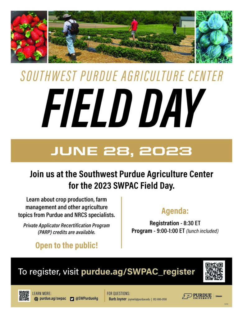 Southwest Purdue Agricultural Center Field Day _Registration Now Open