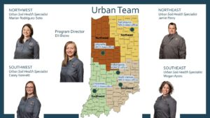 Urban Soil Health Program team and locations.
