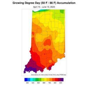 Accumulated growing degree days
