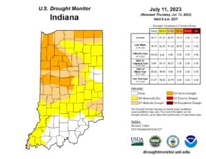 July 11, 2023, US Drought Monitor.