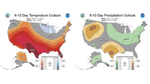 CPC 6-10 day temperature and precipitation outlooks for the United States