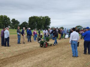 Figure 1. Planet Jr. antique tractor cultivator demo by Staufer Farms in the event’s Walk-Behind Alley session