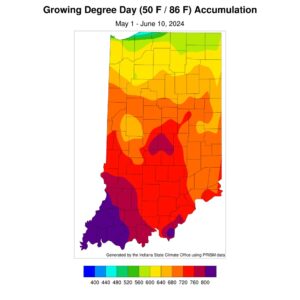 Figure 3. Growing Degree Day Accumulations for May 1-June 10.