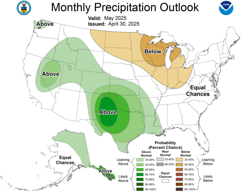 May 2025 precipitation outlook