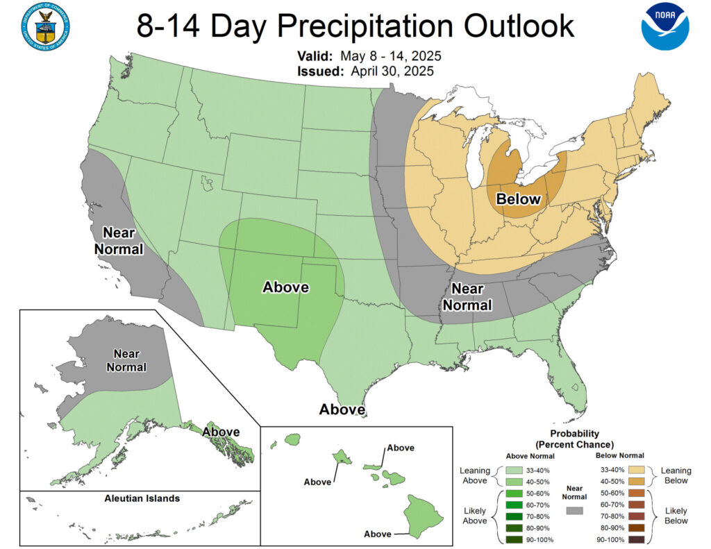 Precipitation Outlook May 8-14 2025