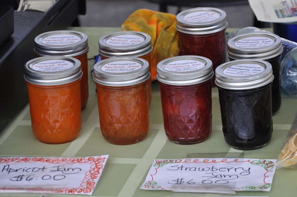 Figure 1: Jam for sale at a farmer's market. Photo copyright 2016 Purdue University College of Agriculture.