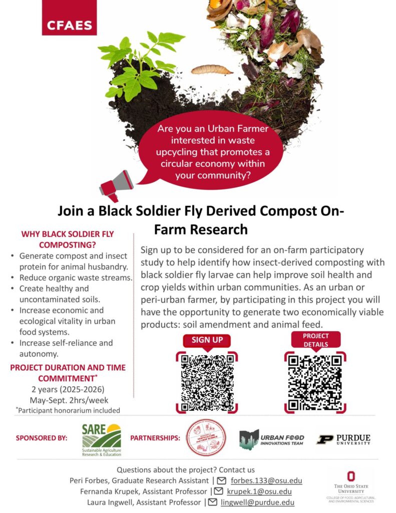 Black soldier fly compost research flyer