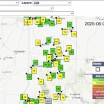 Figure 2. Example output from the Indiana Department of Environmental Management’s near real-time air quality map. ( https://www.in.gov/idem/airmonitoring/air-quality-data/).