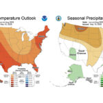 Figure 3. Seasonal temperature and precipitation outlook (June to August).