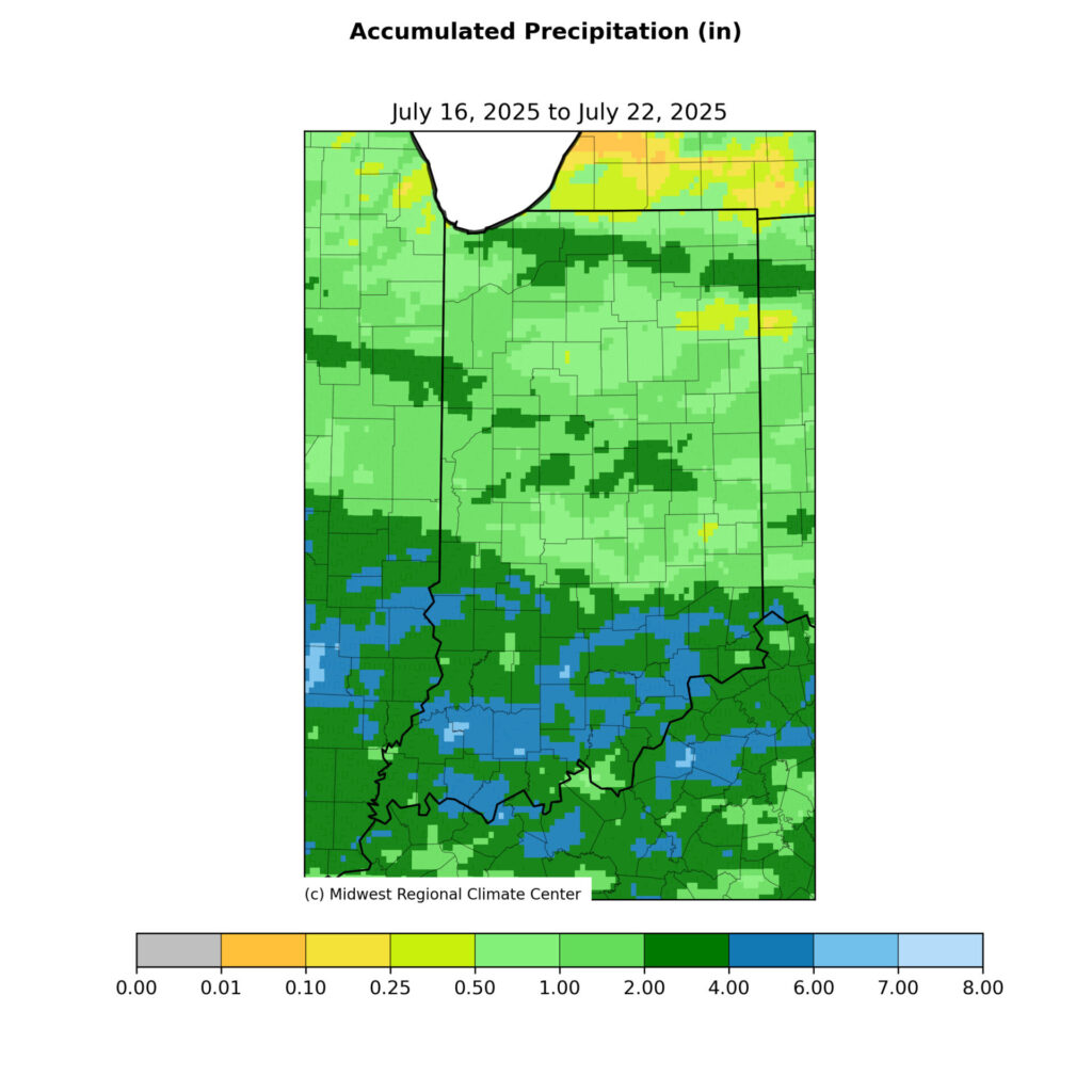 Figure 4. July 16-22 accumulated precipitation.