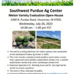 Watermelon variety trial open house flyer