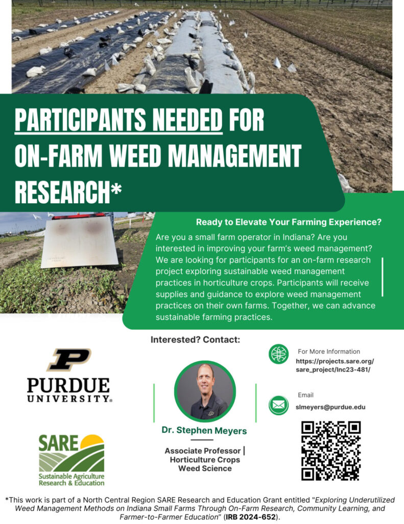 Figure 5. On-farm weed management research flyer.