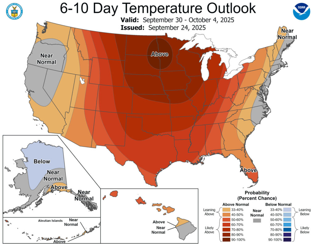 6-10 day temperature outlook