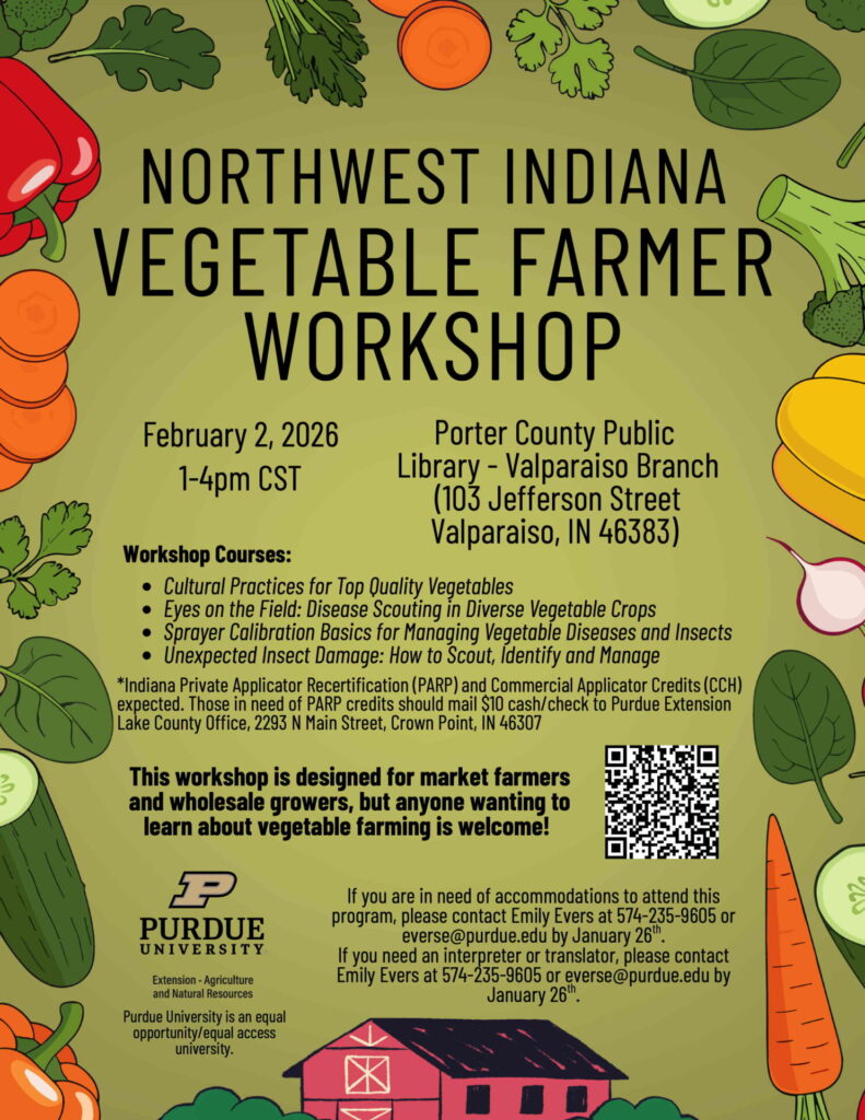 Northwest Indiana Vegetable Farmer Workshop Flyer
