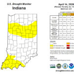 U.S. Drought Monitor status for conditions as of early Tuesday, April 14, 2026.