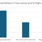 Bar chart titled “Financial Stress (1 = low stress and 5 = high stress)